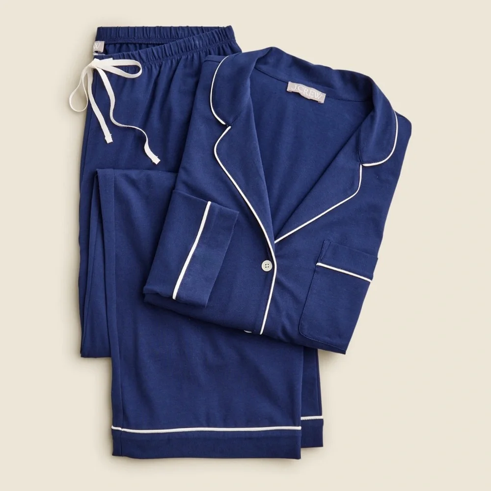 J. Crew Dreamy Cotton Blend Pajama Pant Set - Picture 3 of 3